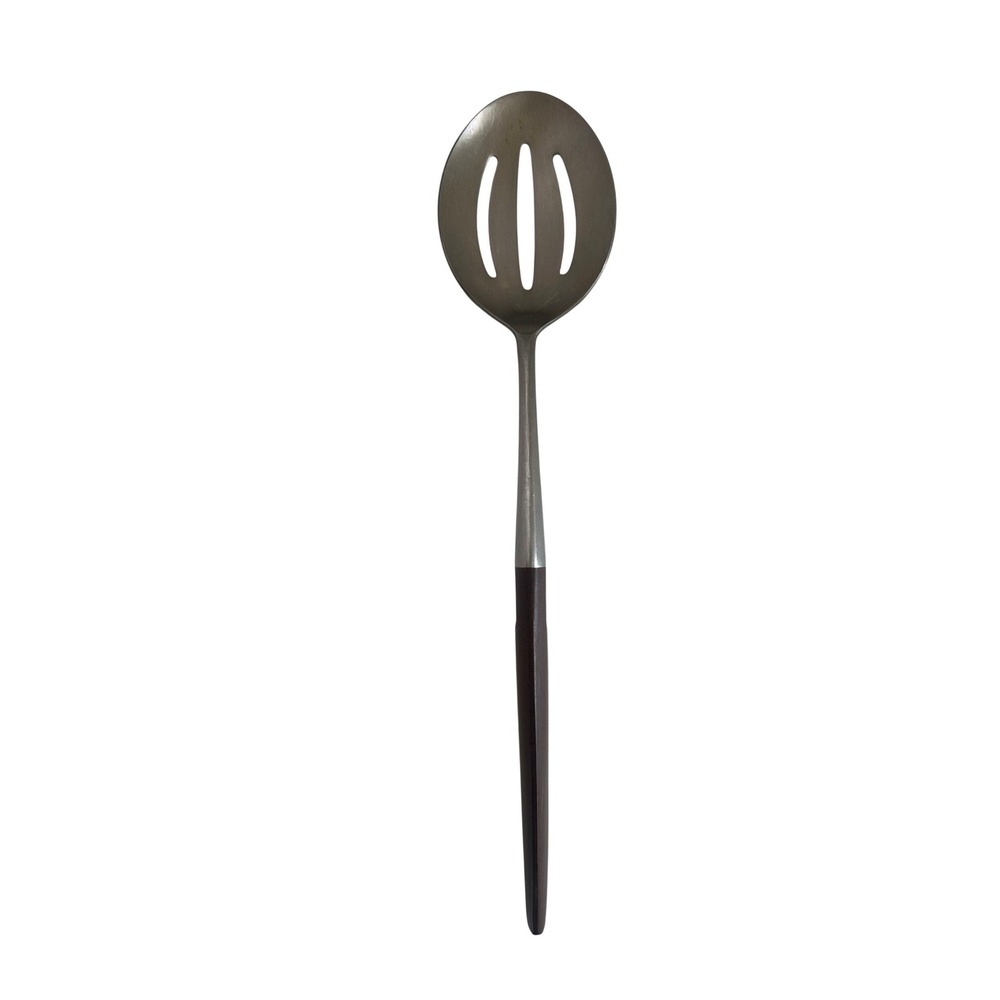 Vintage Epic Forged Stainless Japan Slotted Serving Spoon Mid Century‎ Modern